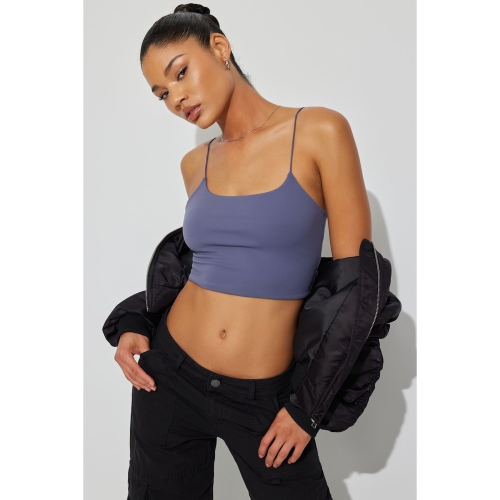 Garage Tank Top Purple Cropped Cami Yoga Top Womens
